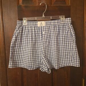 Blue and White Checkered Boxers